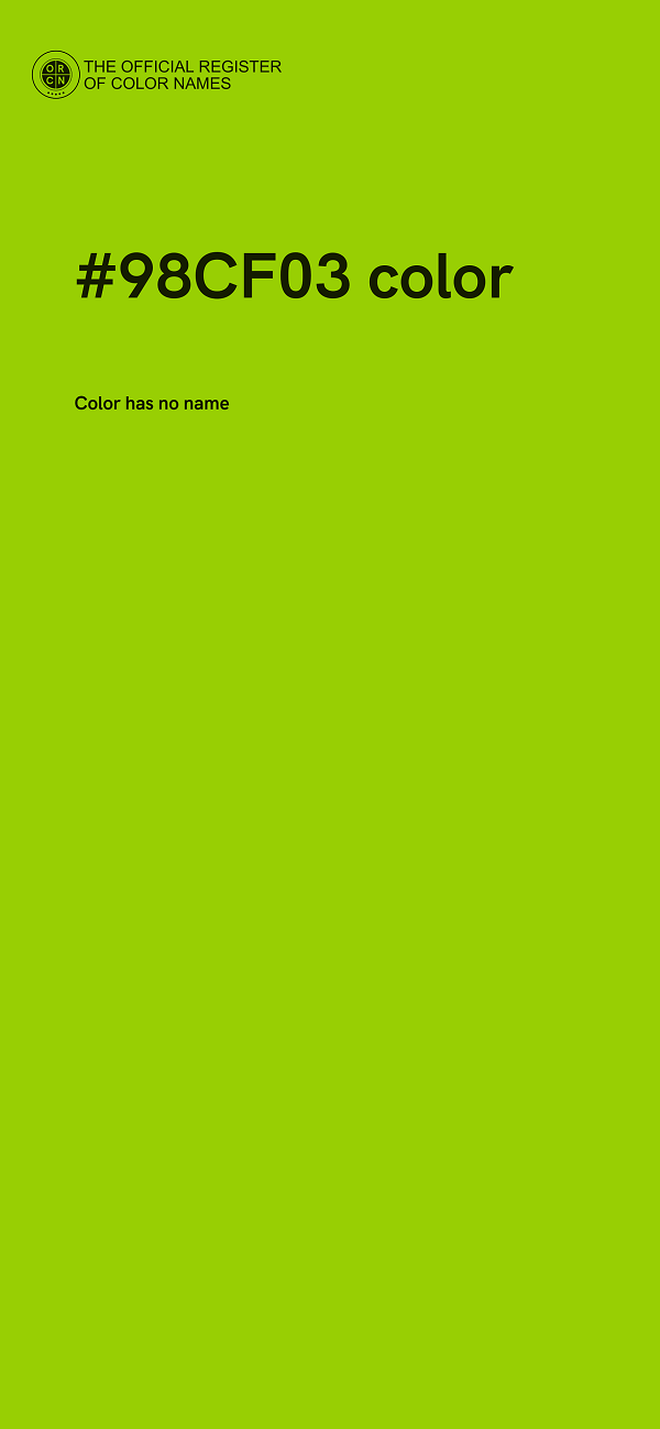 #98CF03 color image