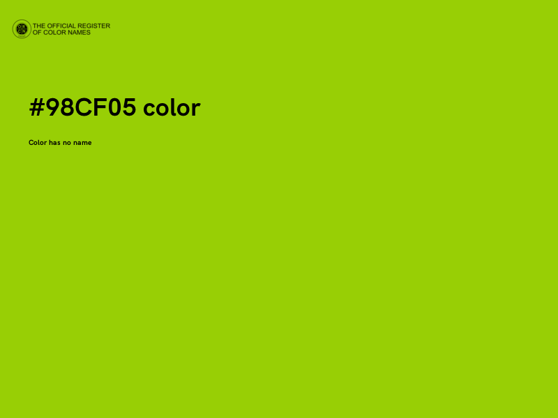 #98CF05 color image