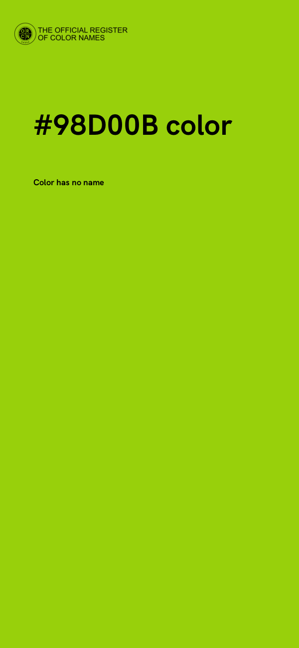 #98D00B color image