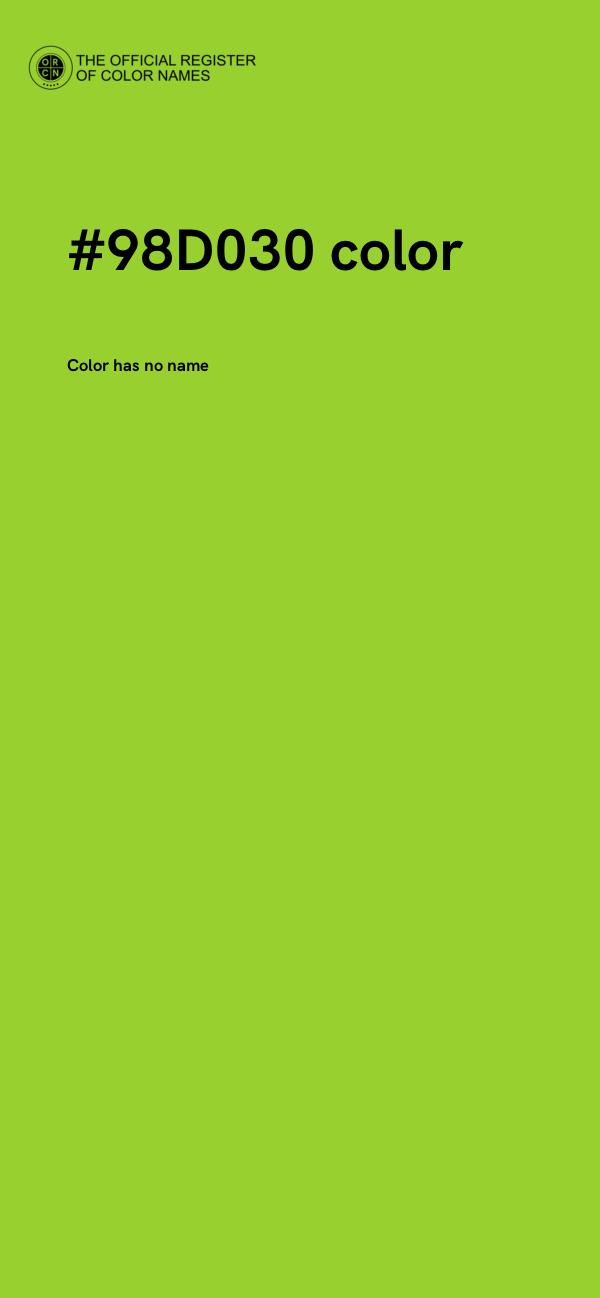 #98D030 color image
