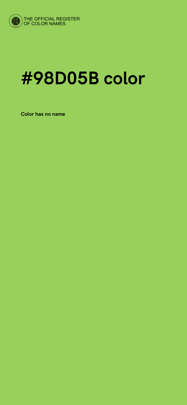 #98D05B color image