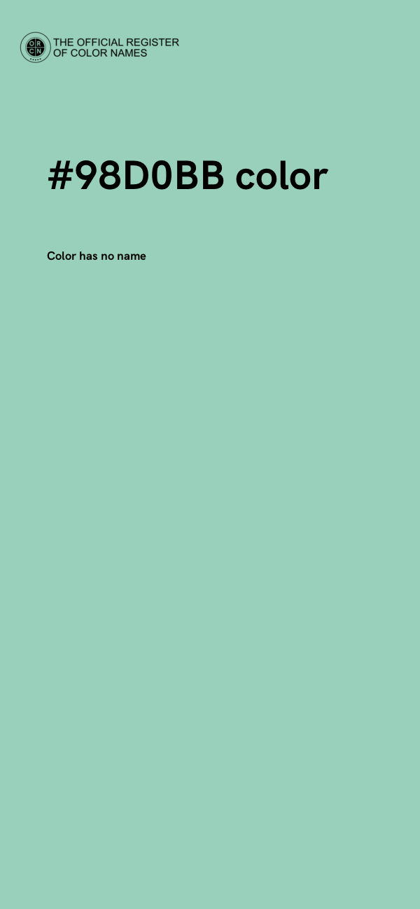 #98D0BB color image