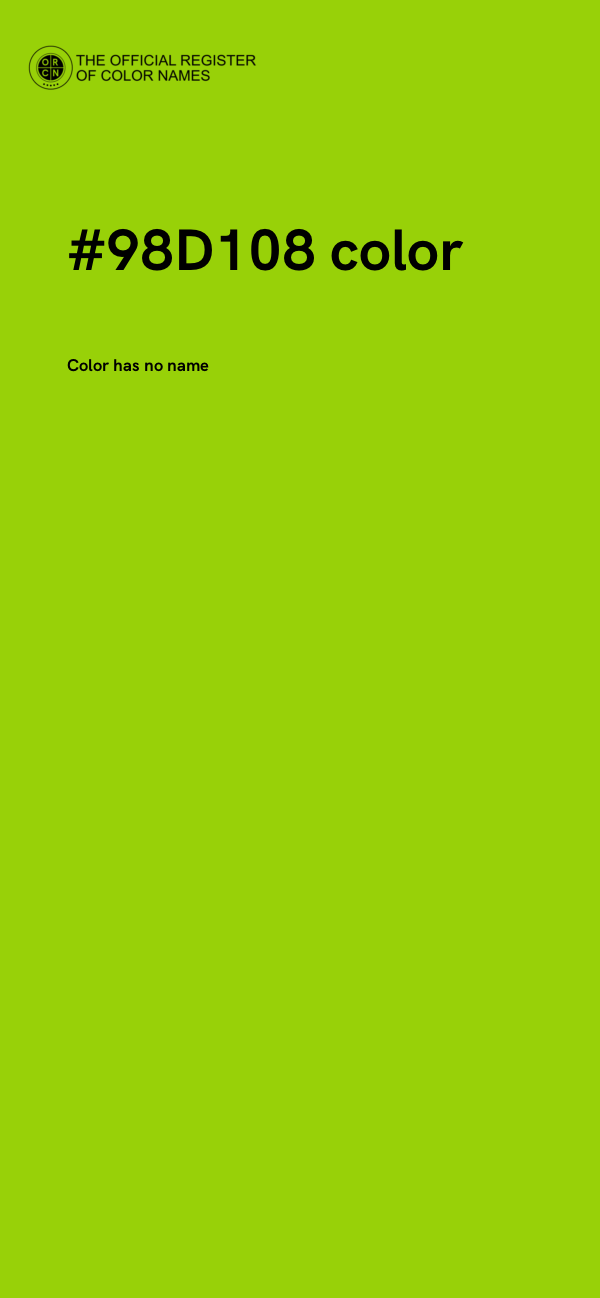 #98D108 color image