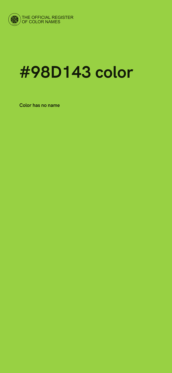 #98D143 color image