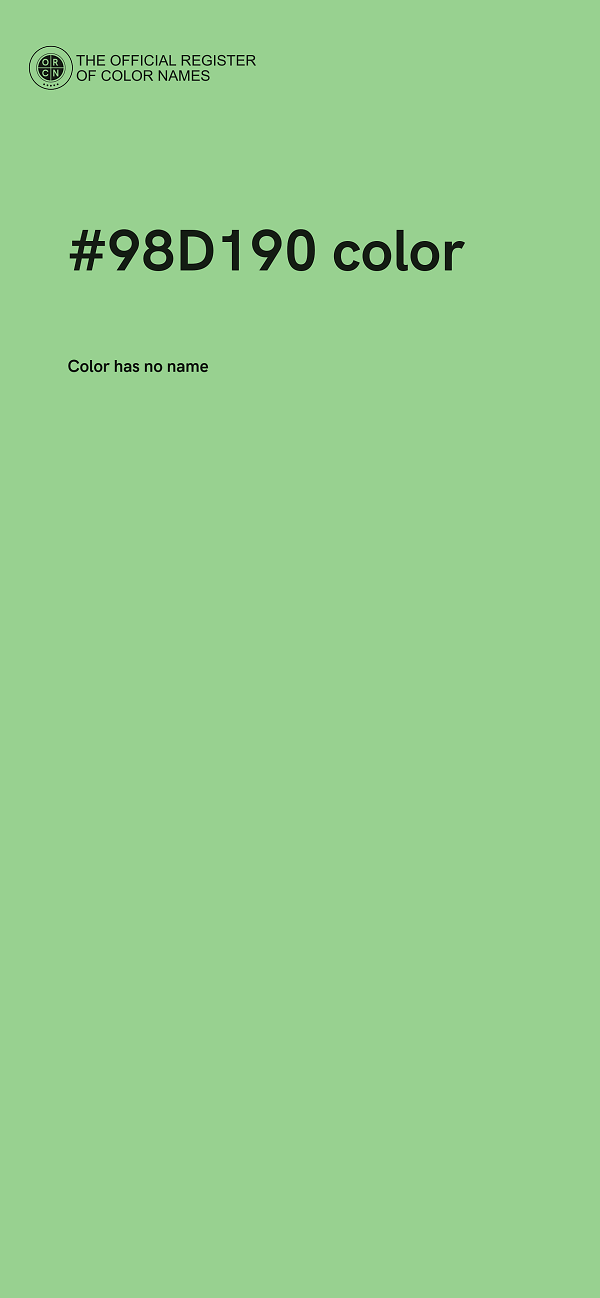 #98D190 color image