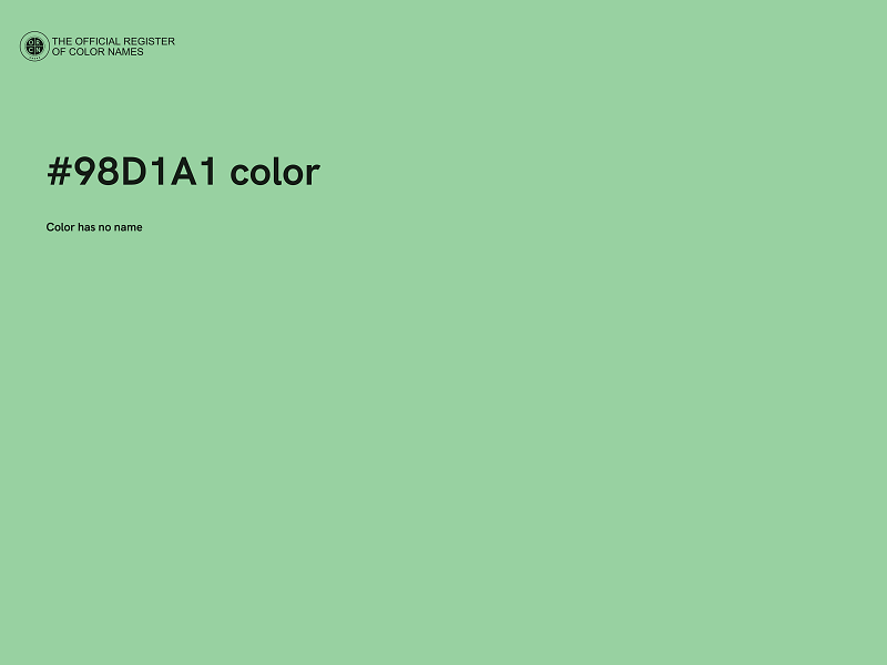 #98D1A1 color image