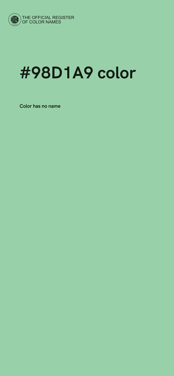 #98D1A9 color image