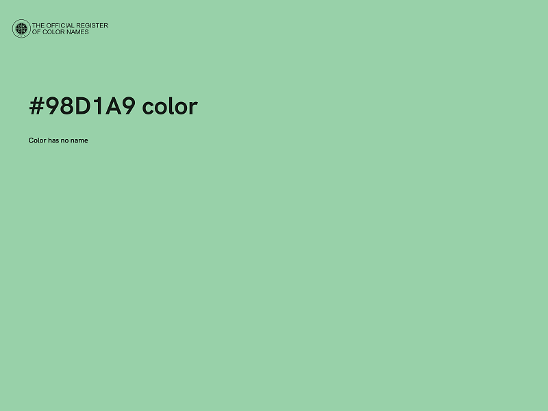 #98D1A9 color image