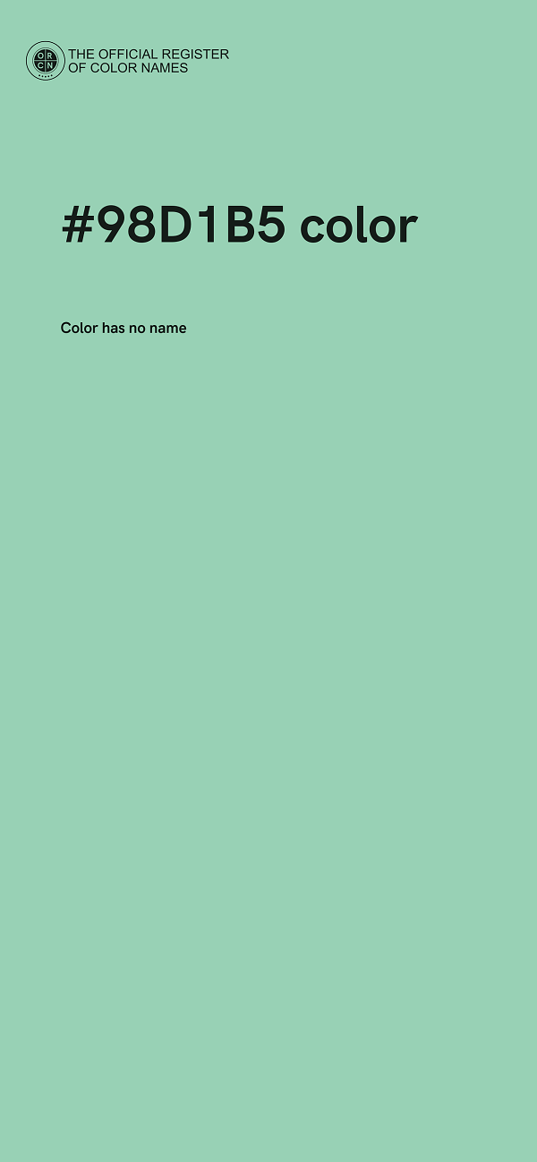 #98D1B5 color image