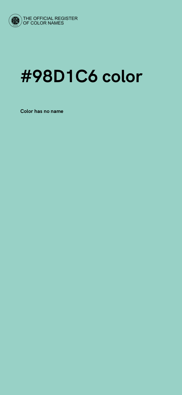 #98D1C6 color image