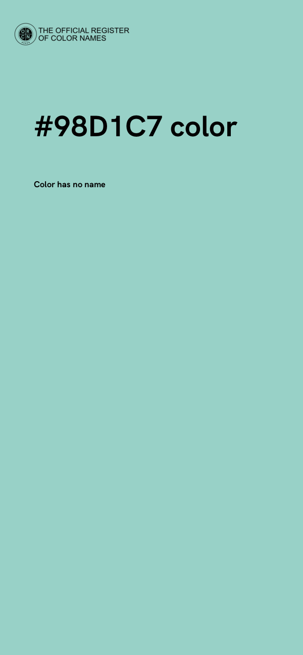 #98D1C7 color image