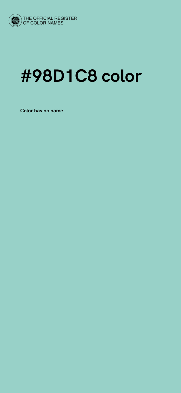 #98D1C8 color image