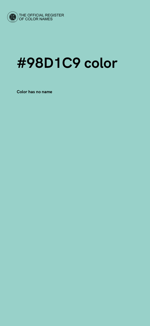 #98D1C9 color image