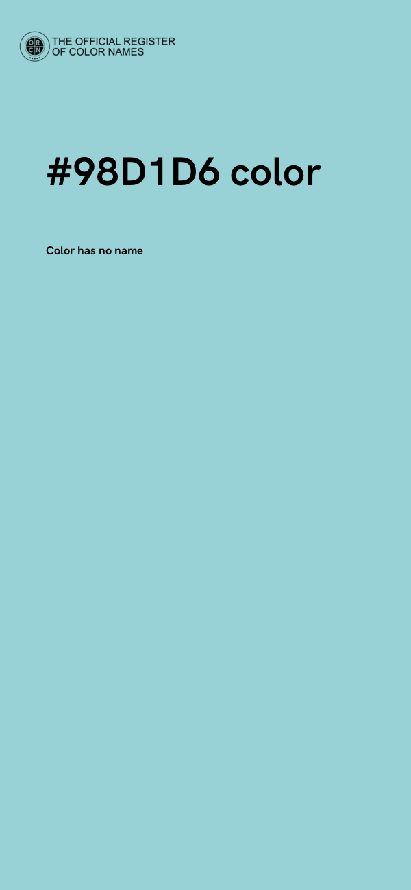 #98D1D6 color image