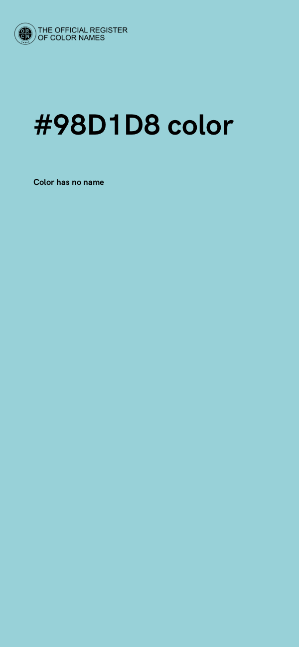 #98D1D8 color image