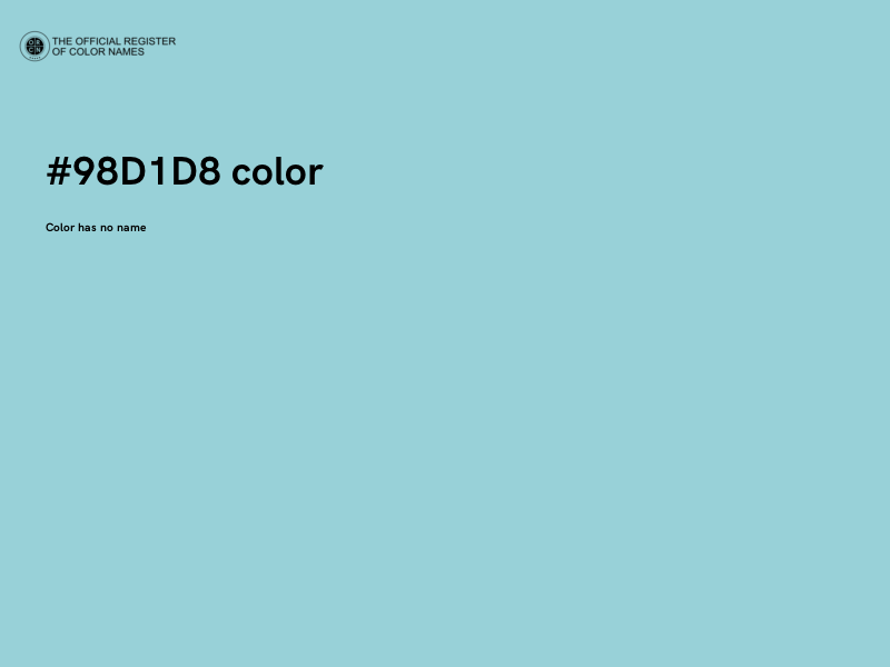 #98D1D8 color image