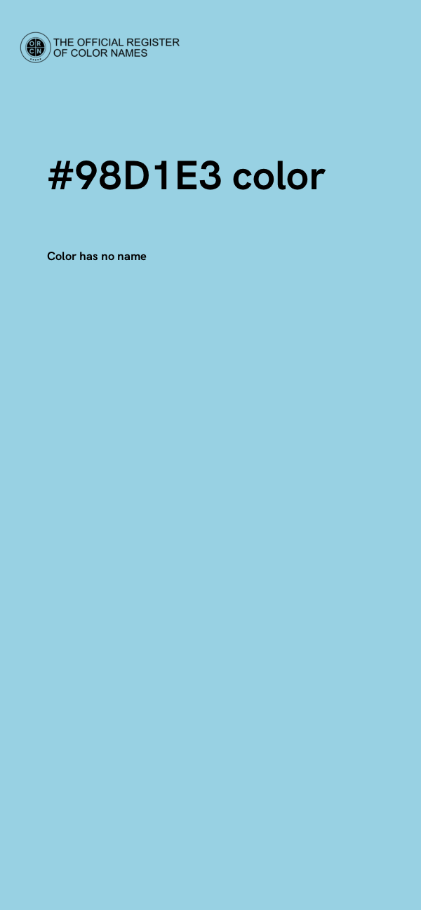 #98D1E3 color image