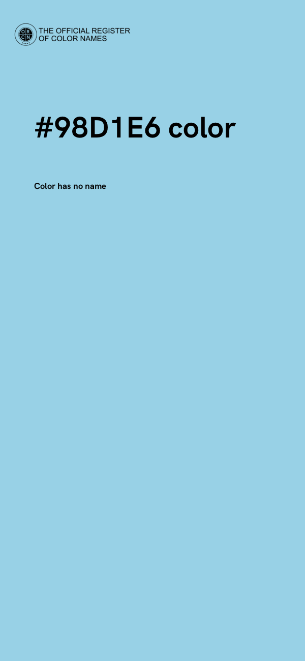 #98D1E6 color image