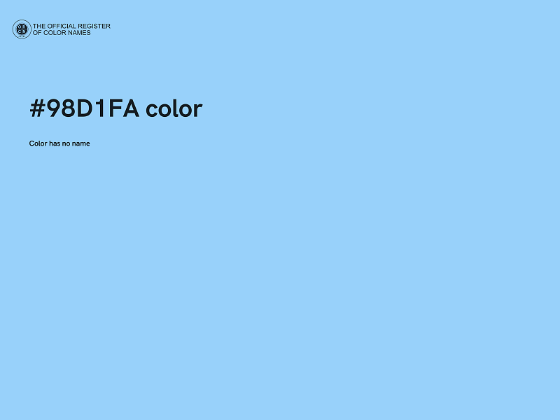 #98D1FA color image