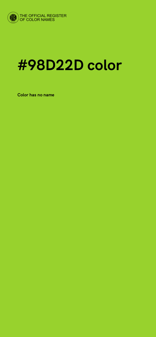 #98D22D color image