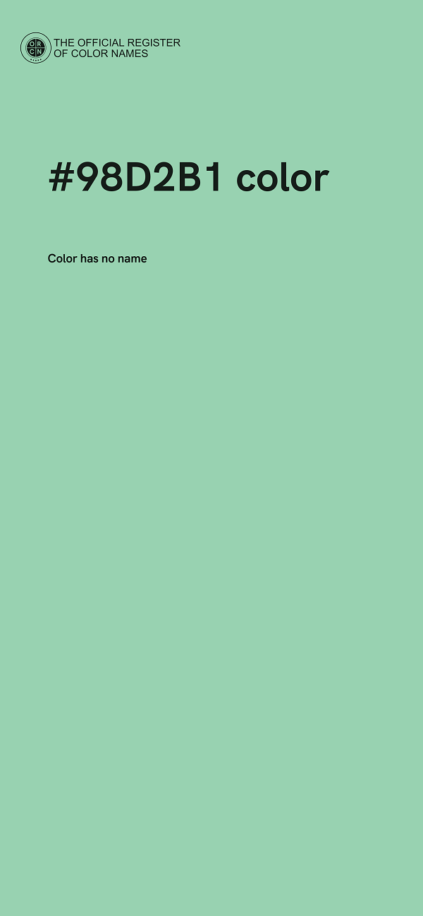 #98D2B1 color image