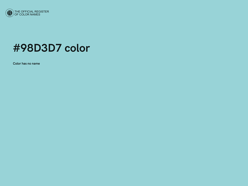 #98D3D7 color image