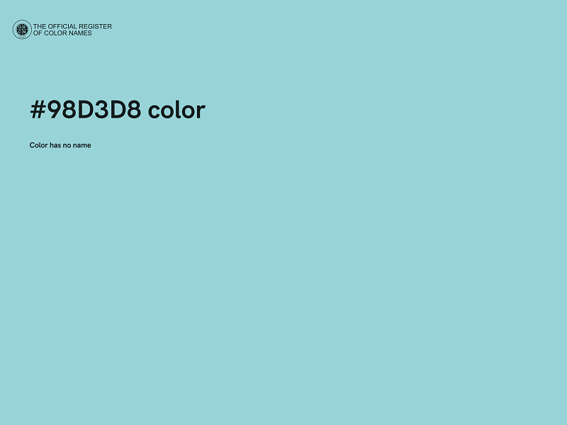 #98D3D8 color image