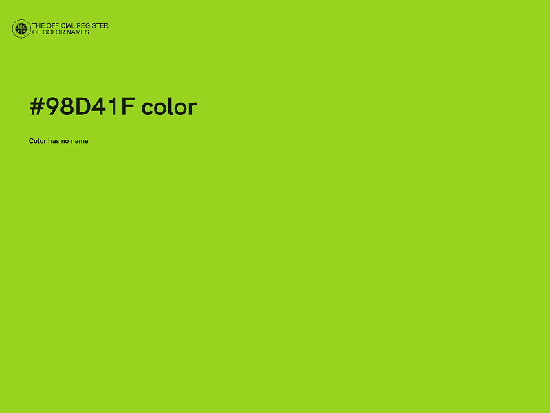 #98D41F color image