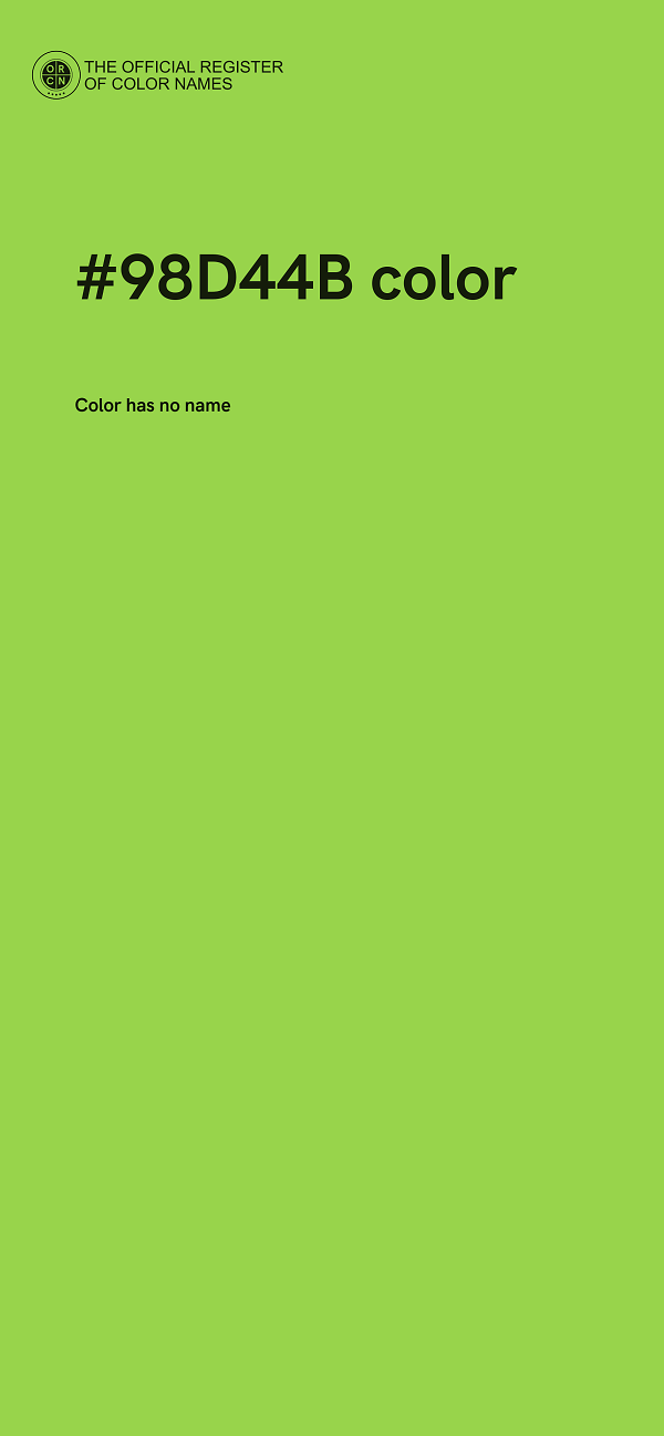 #98D44B color image