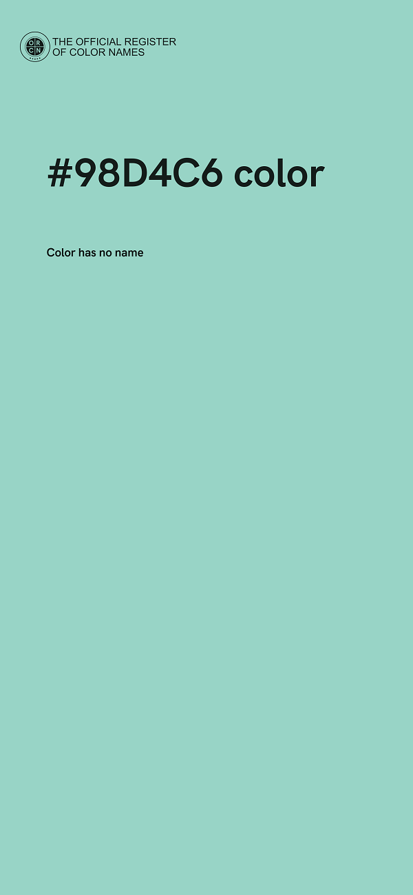 #98D4C6 color image