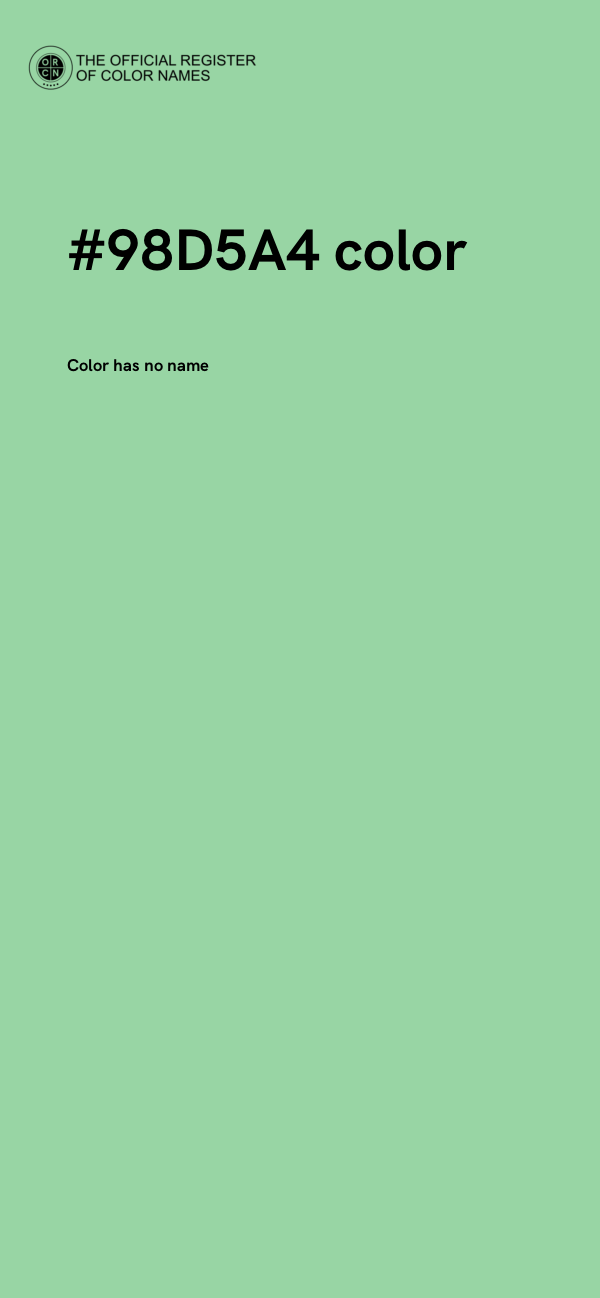 #98D5A4 color image