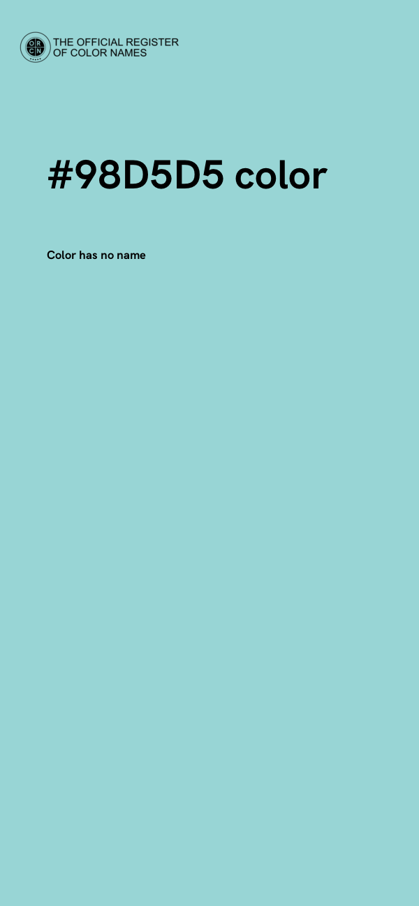 #98D5D5 color image