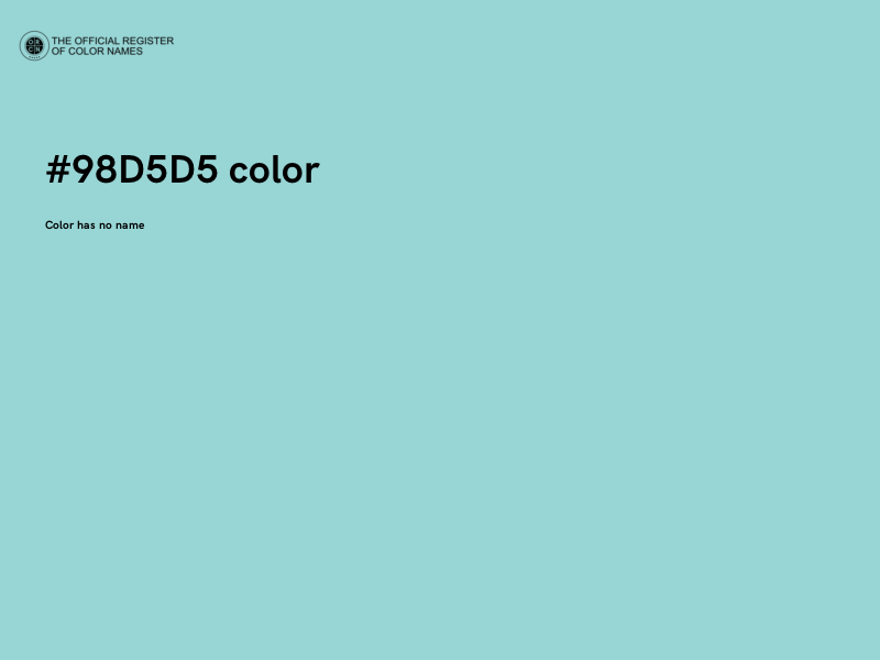 #98D5D5 color image