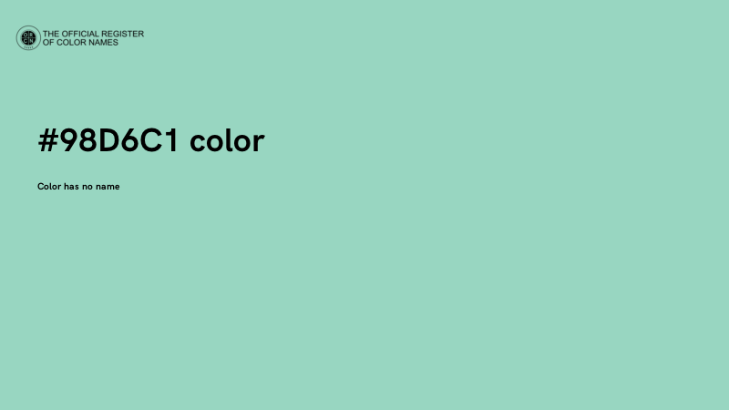 #98D6C1 color image