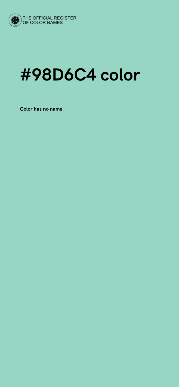#98D6C4 color image