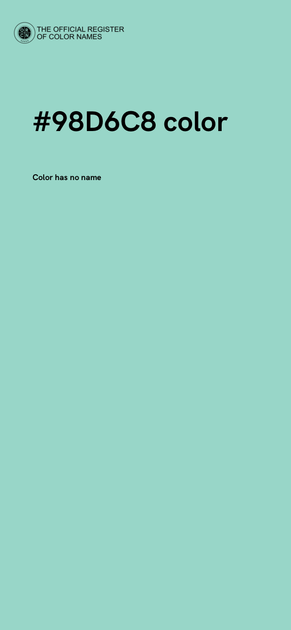 #98D6C8 color image