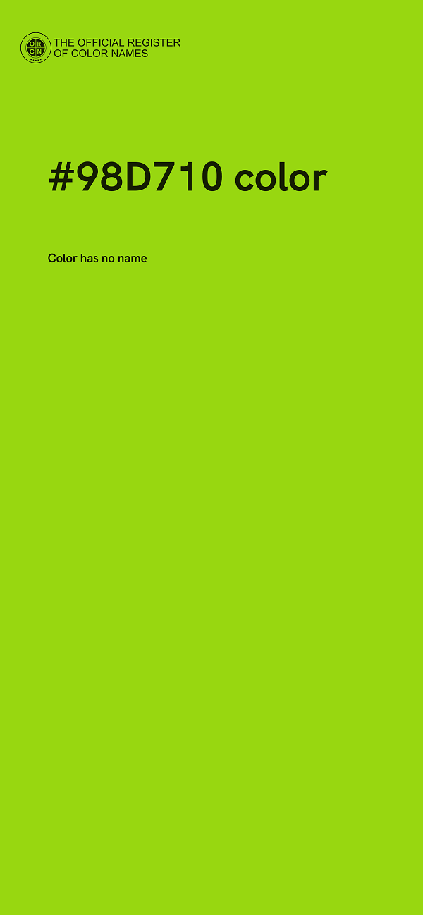 #98D710 color image