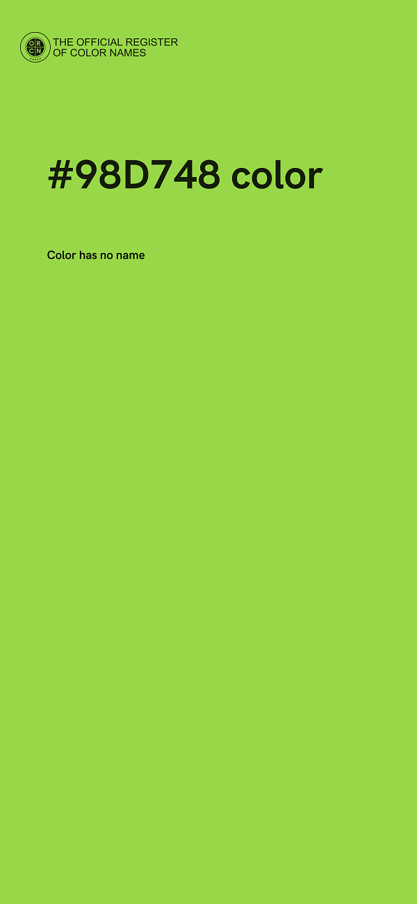 #98D748 color image