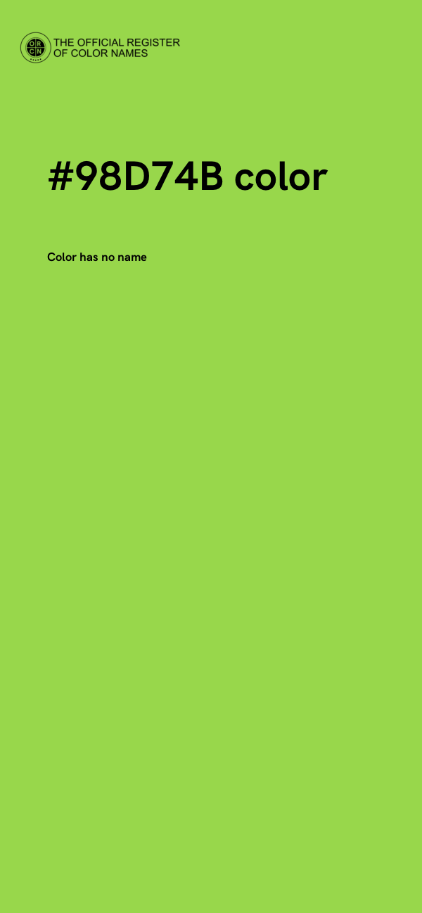 #98D74B color image