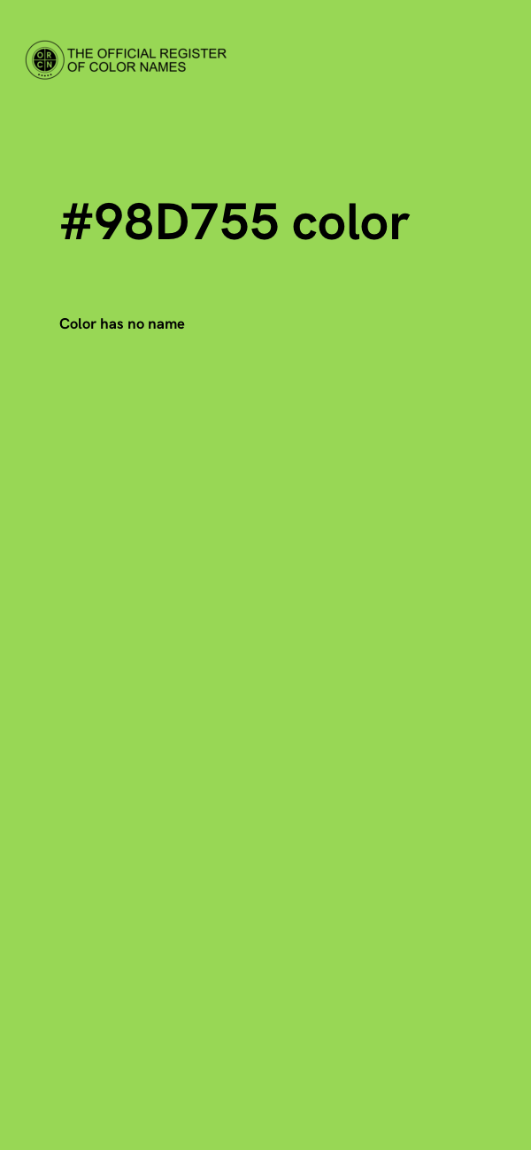 #98D755 color image