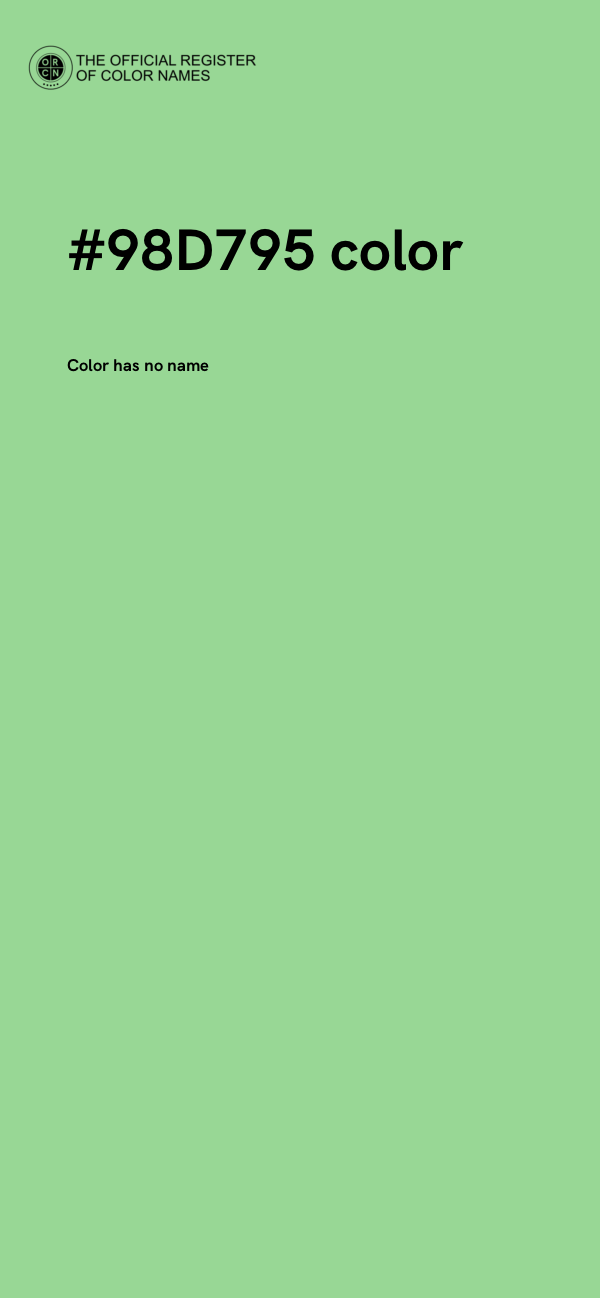#98D795 color image