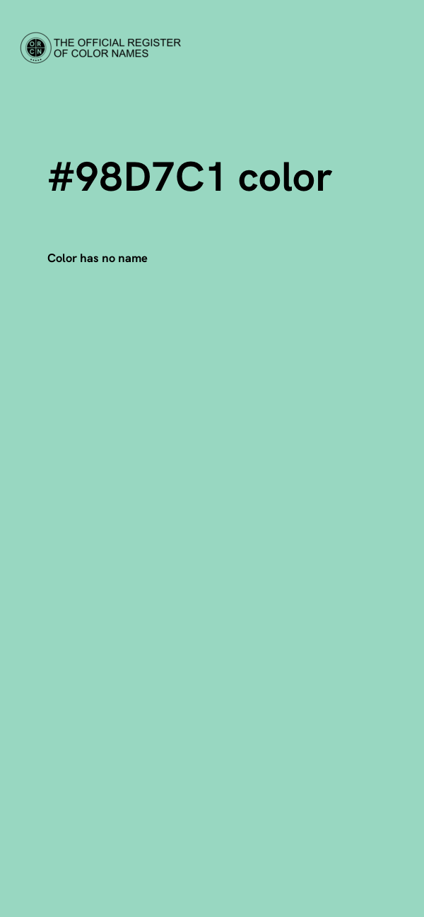 #98D7C1 color image