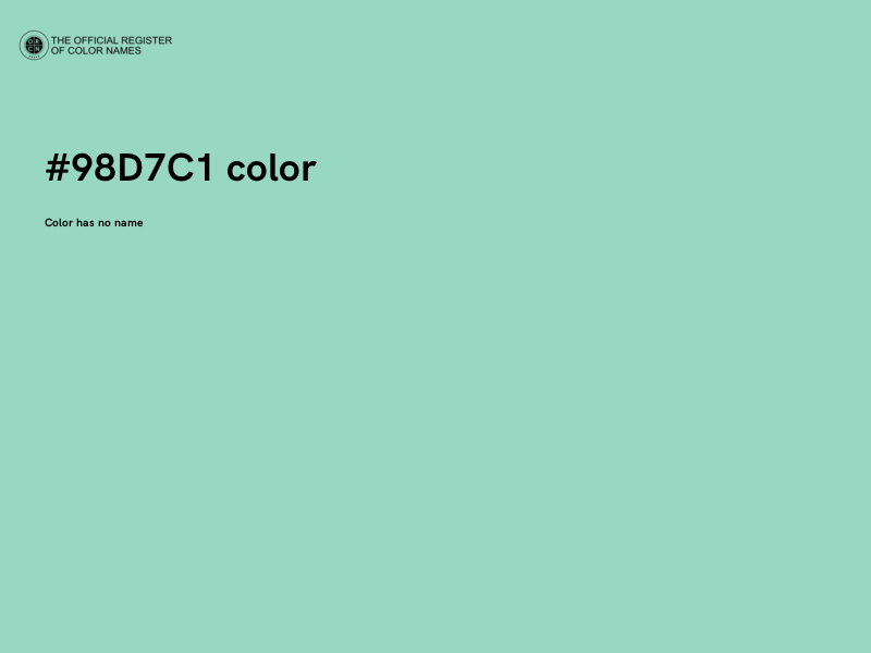 #98D7C1 color image