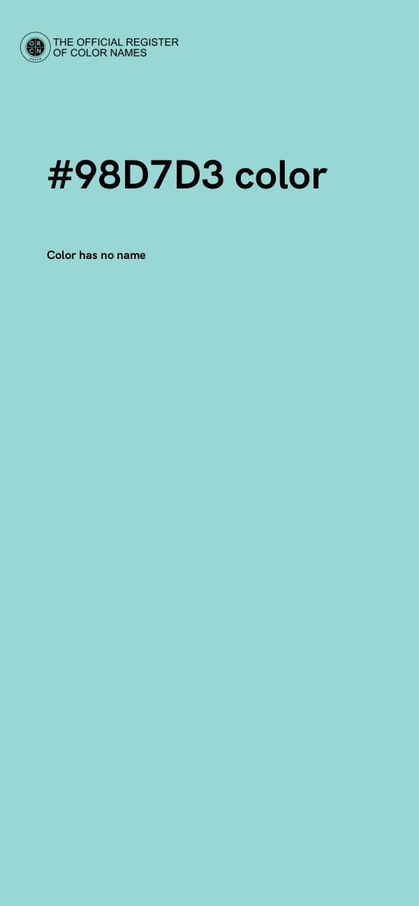 #98D7D3 color image