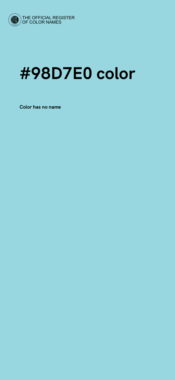 #98D7E0 color image