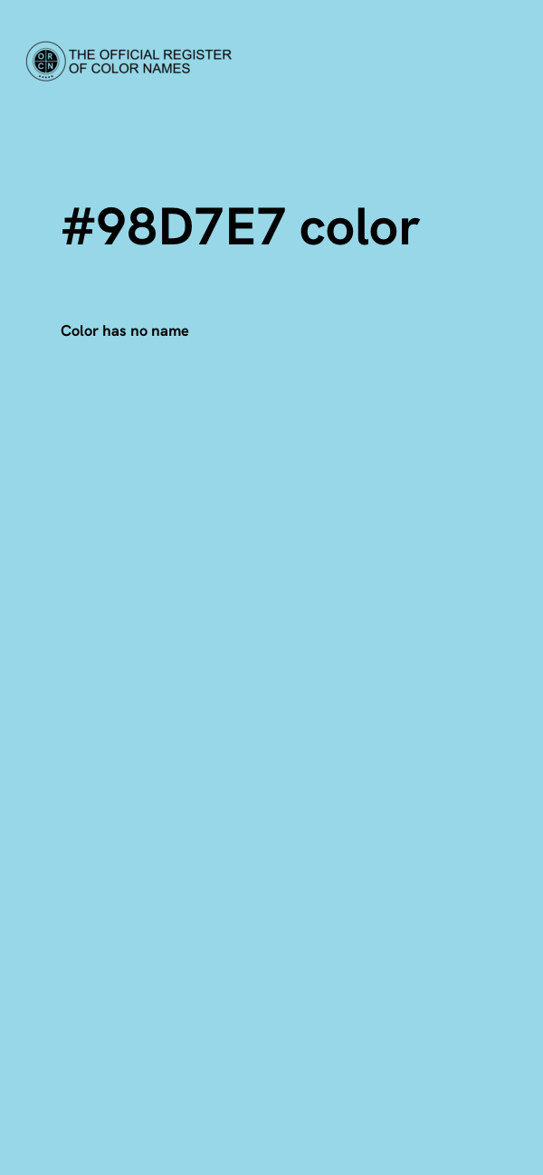 #98D7E7 color image