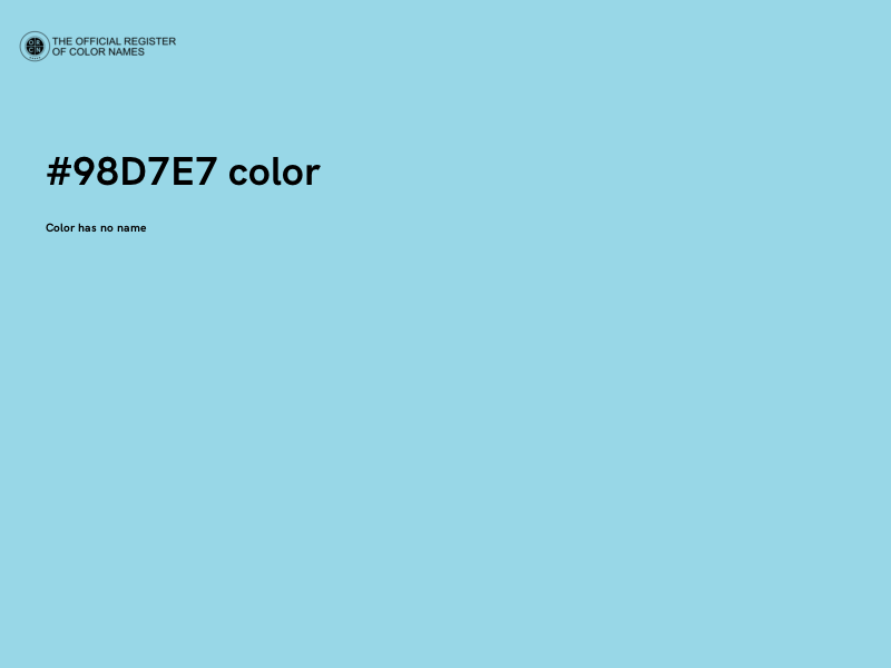 #98D7E7 color image