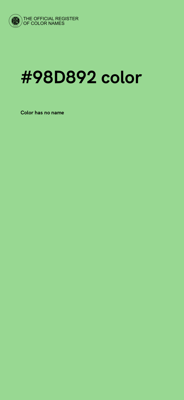 #98D892 color image