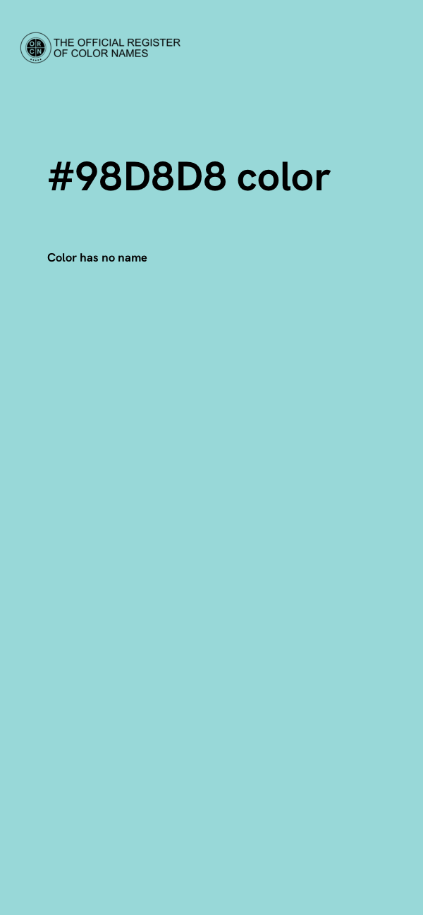 #98D8D8 color image