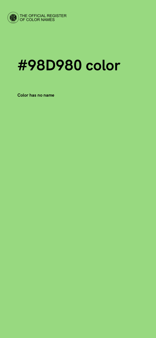 #98D980 color image